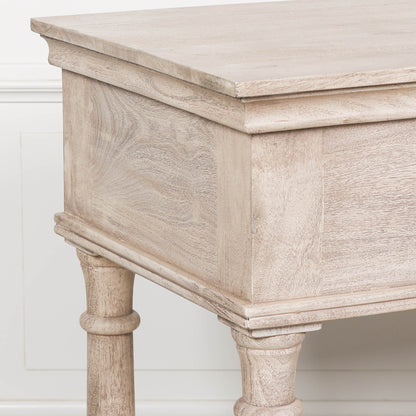 Everden Acacia Wood Single Drawer Console Table