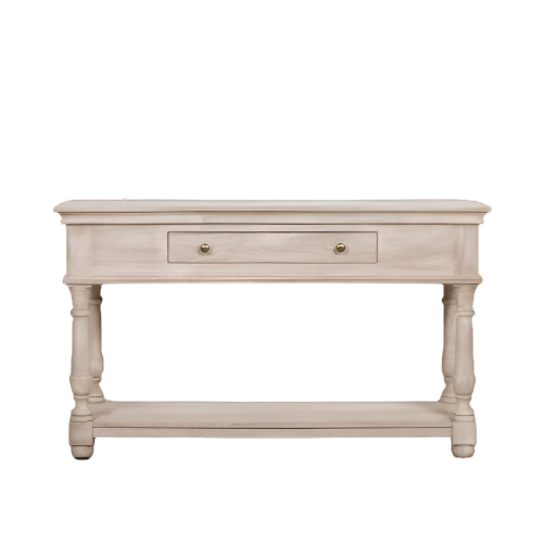 Everden Acacia Wood Single Drawer Console Table