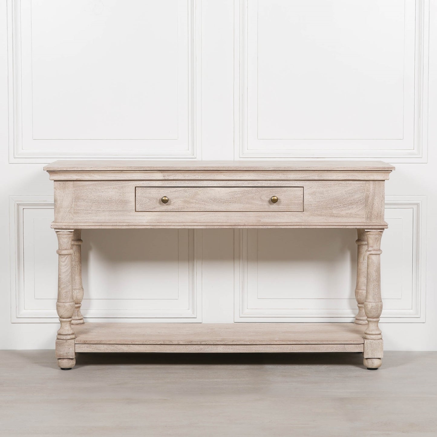 Everden Acacia Wood Single Drawer Console Table