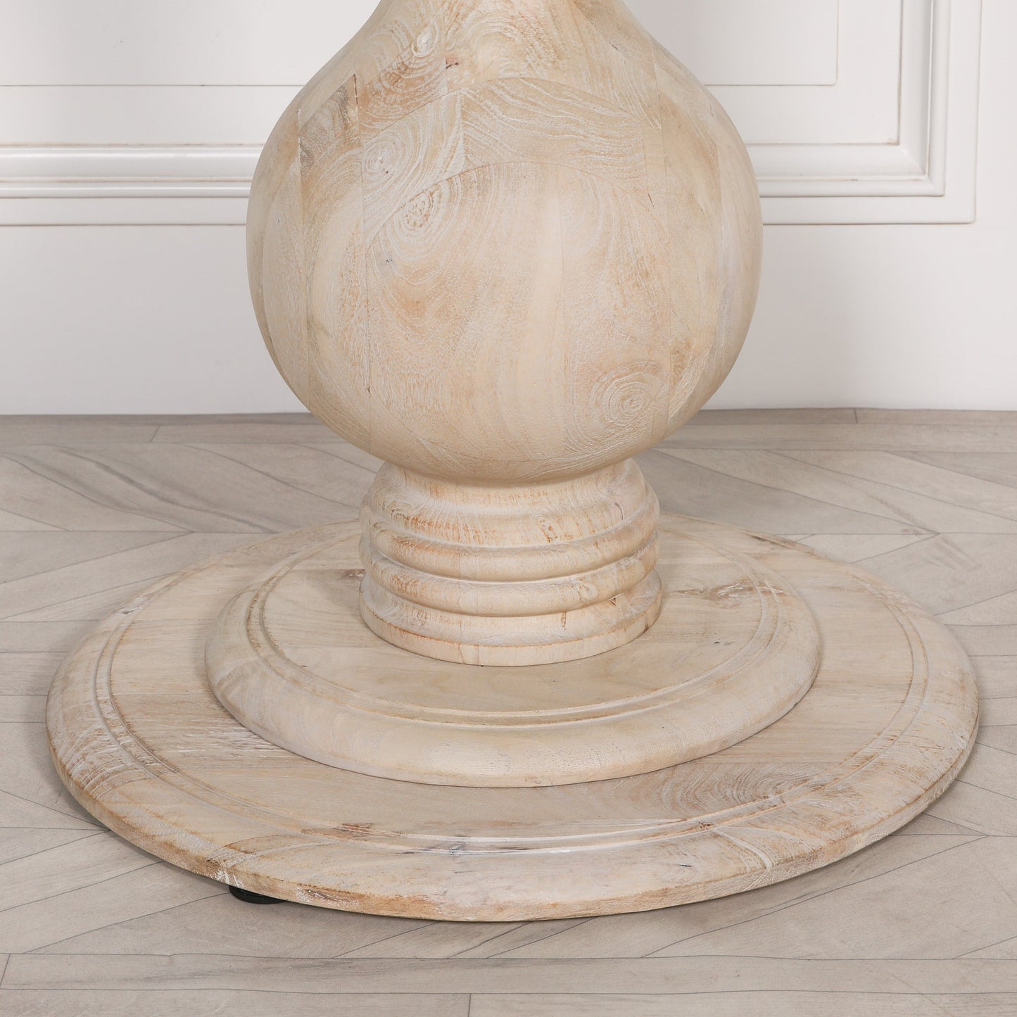 Aubrey 152cm Round Mango Wood Pedestal Dining Table