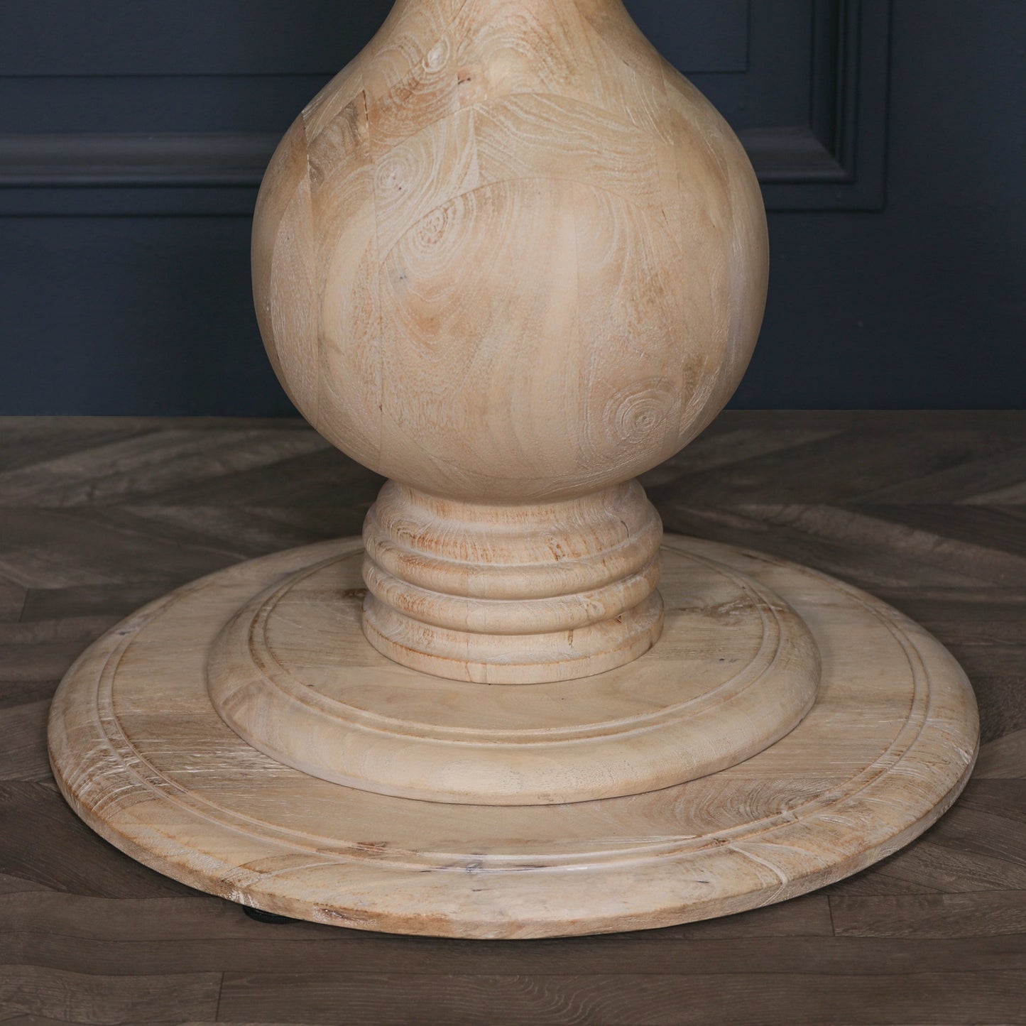Aubrey 152cm Round Mango Wood Pedestal Dining Table