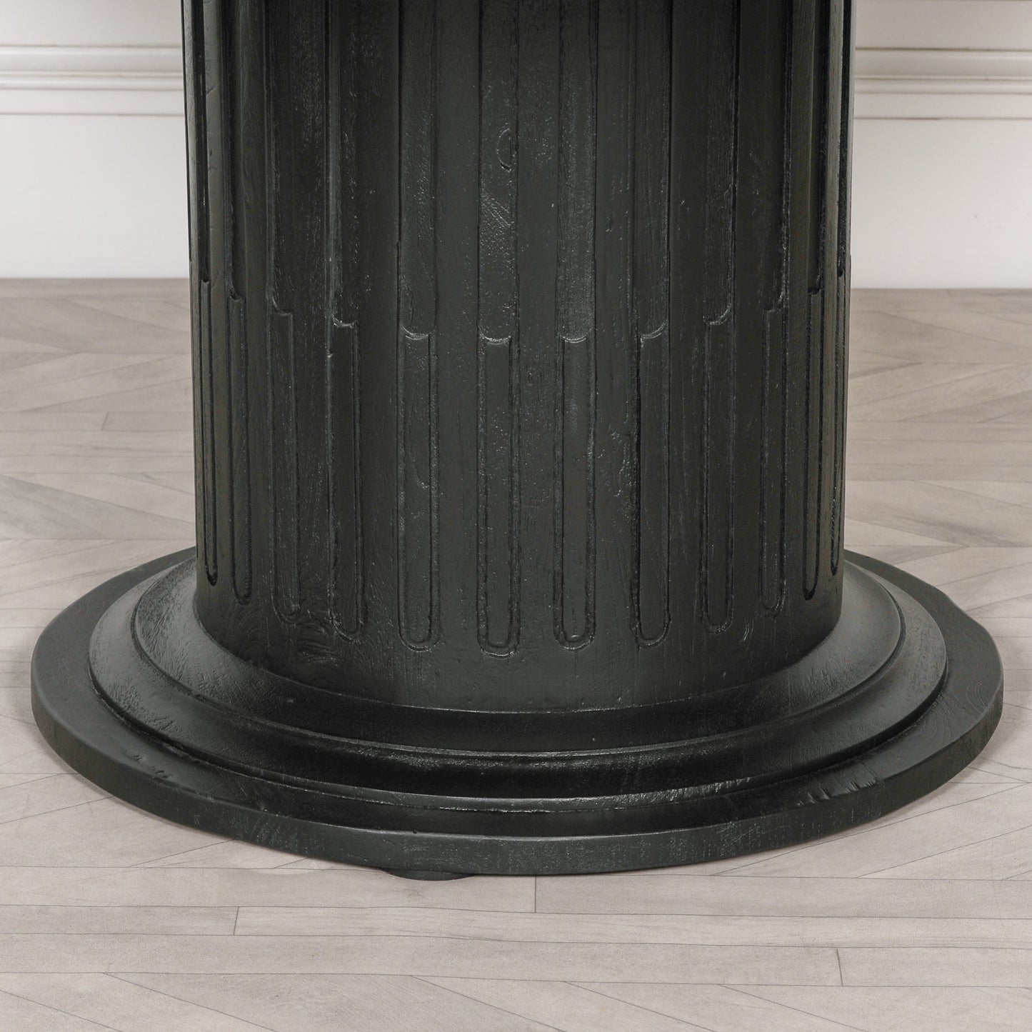 Silas 150cm Round Black Mango Wood Dining Table