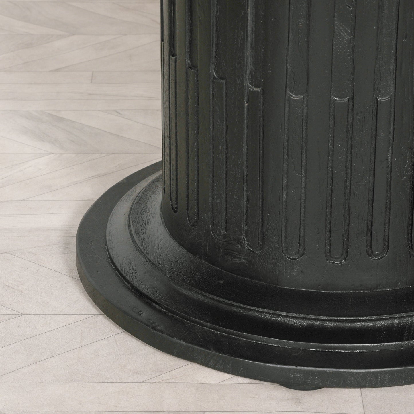 Silas 150cm Round Black Mango Wood Dining Table