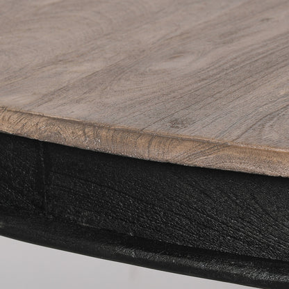 Silas 150cm Round Black Mango Wood Dining Table