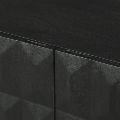 Duskgold Black Mango Wood Diamond Sideboard