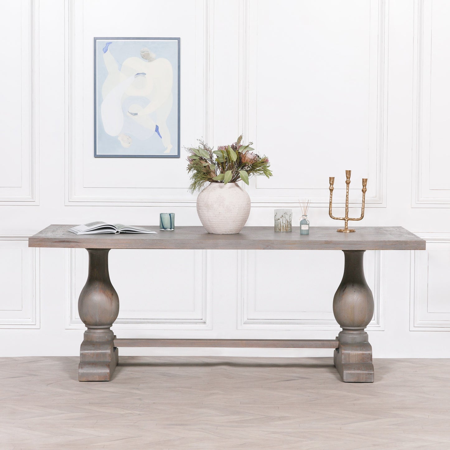 Ashwick 210cm Grey Mango Wood Dining Table