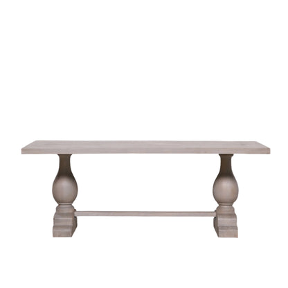 Aubrey 210cm Bleached Mango Wood Pedestal Dining Table