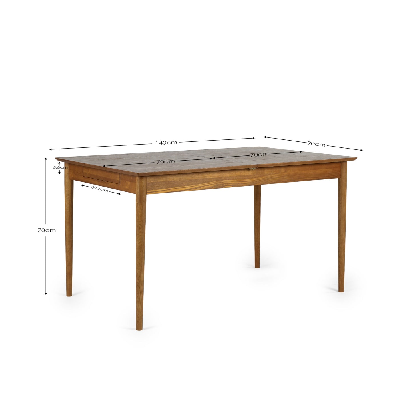 Lowry 1.4m Extendable Dining Table with 2 Drawers