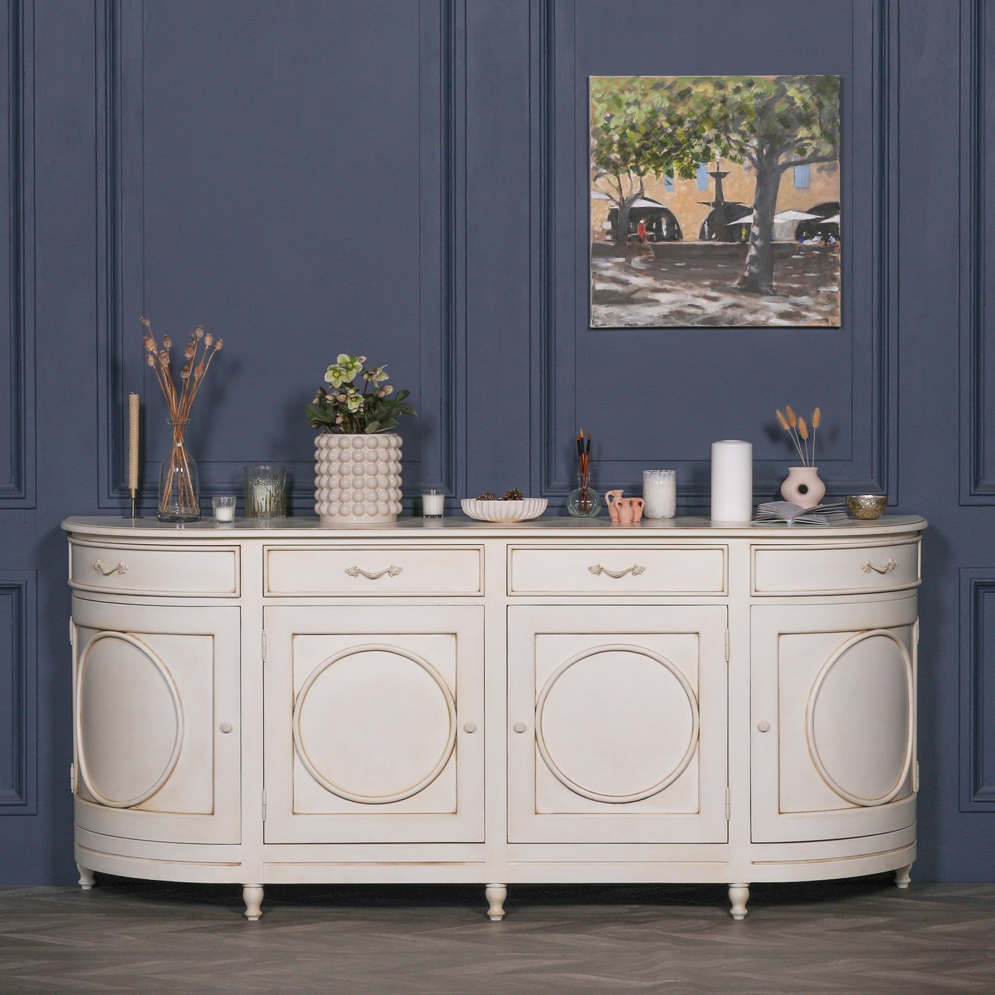 Bayur Wood Aged Ivory Sideboard