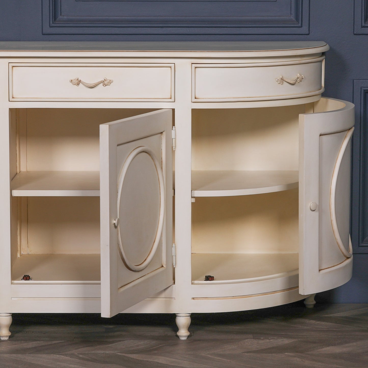 Bayur Wood Aged Ivory Sideboard