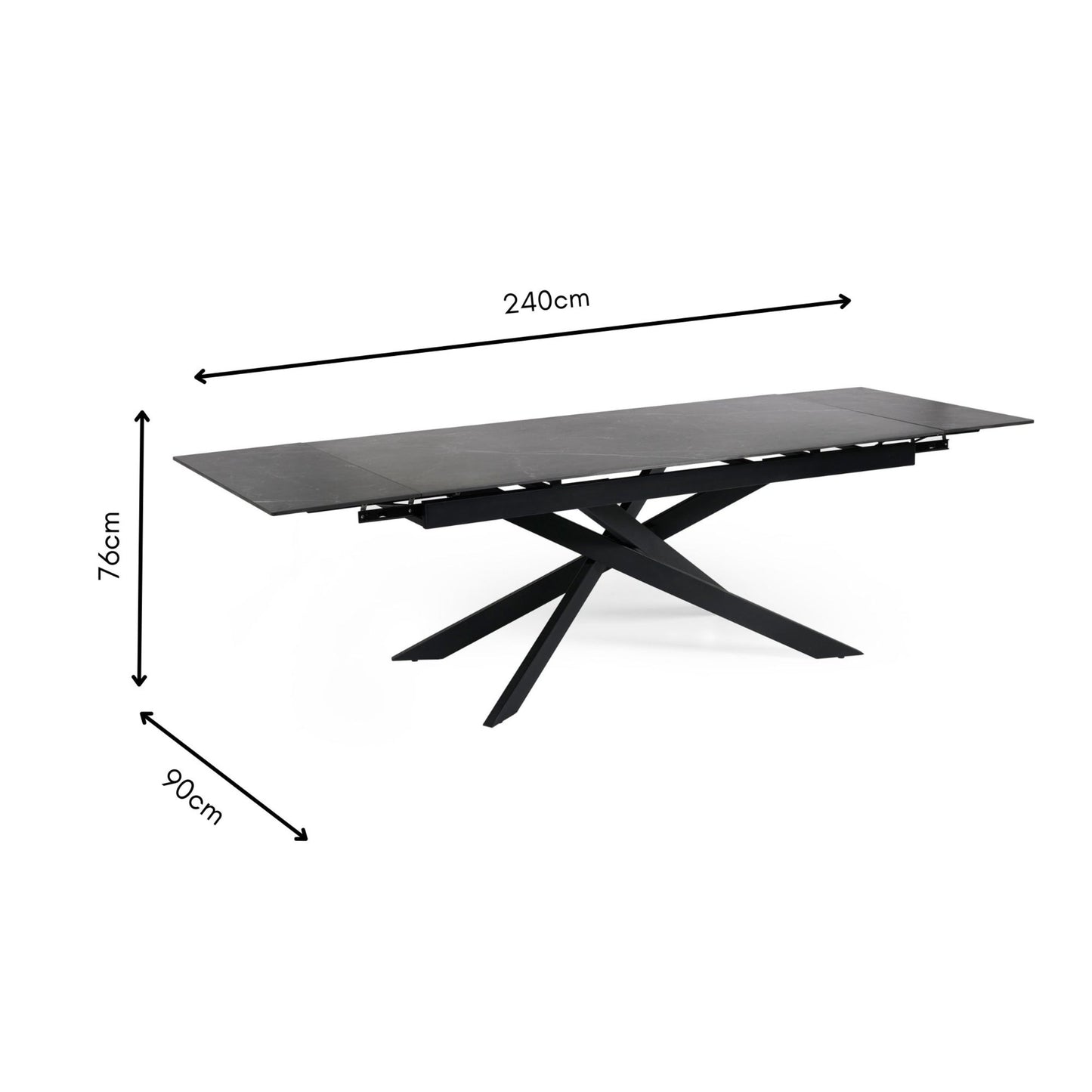 Osaka 1.6m Extendable Dining Table