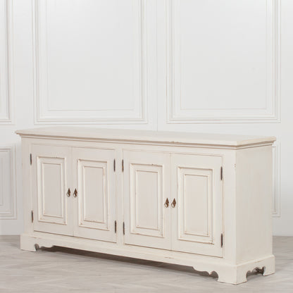 Elden Distressed Mahogany White Sideboard