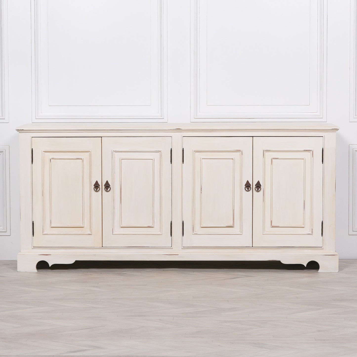 Elden Distressed Mahogany White Sideboard