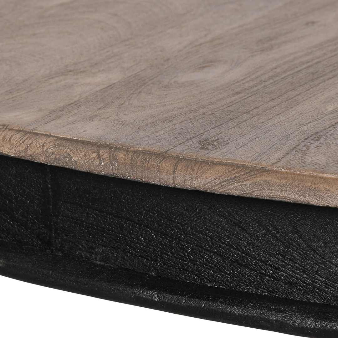 Silas 150cm Round Black Mango Wood Dining Table