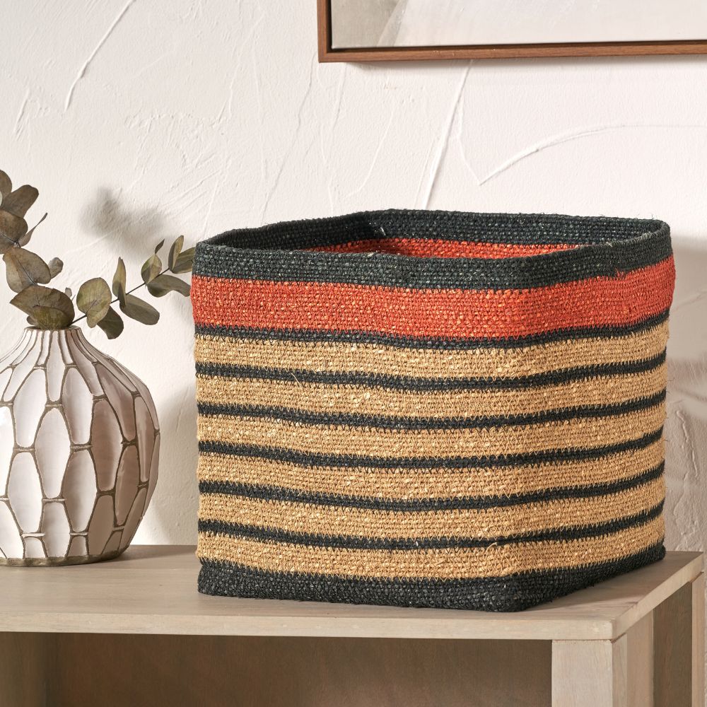 Seagrass Stripe Square Basket