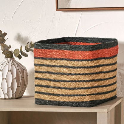 Seagrass Stripe Square Basket