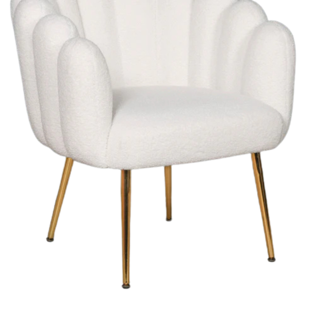 Boucle White Dining  Chair
