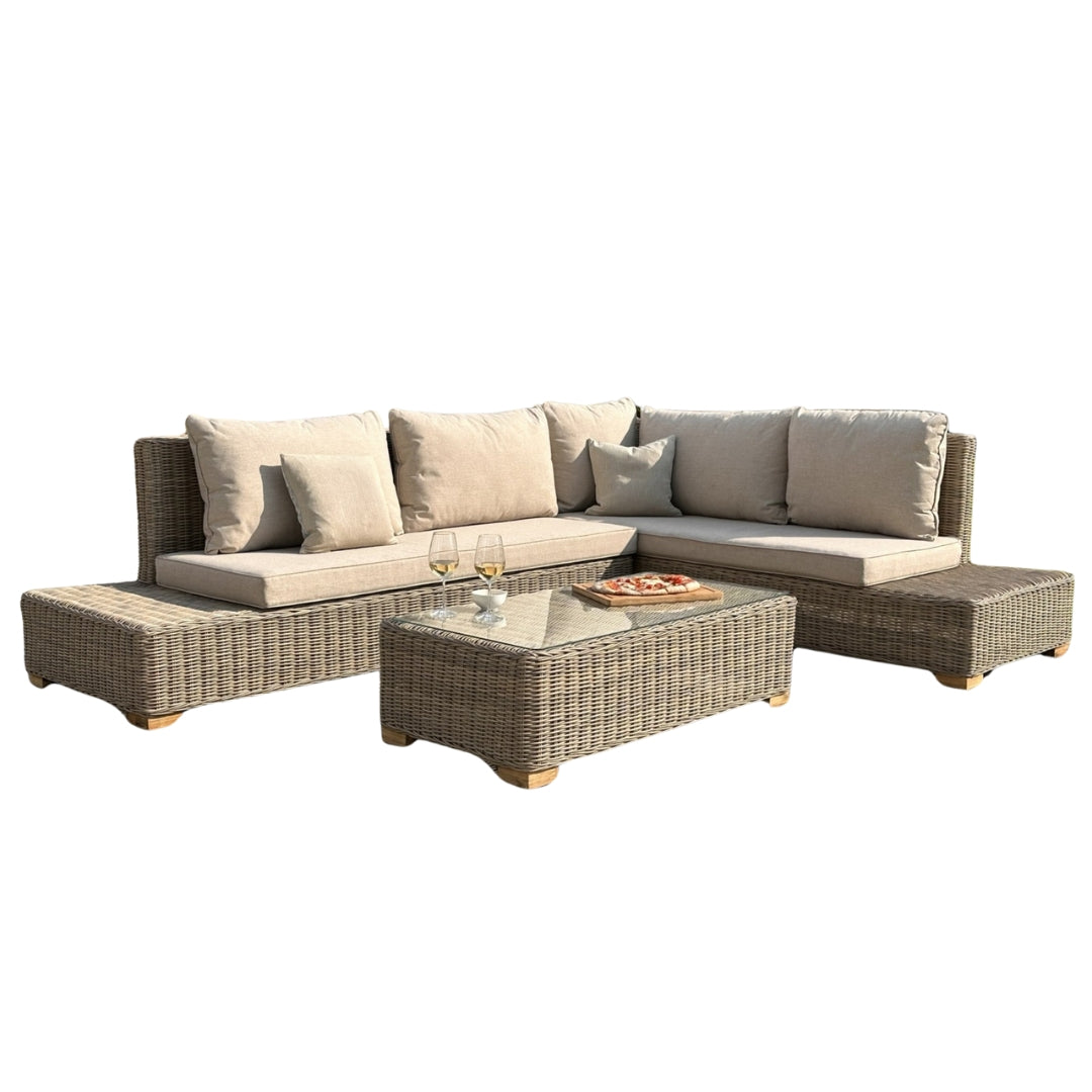 Capri Outdoor Large Corner And Coffee Table Set