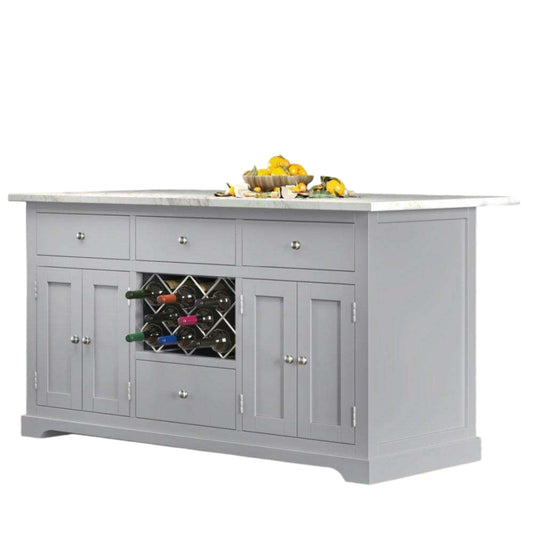 Windham Grey Painted Large Kitchen Island