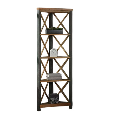 Urban Elegance Reclaimed Large Corner Bookcase