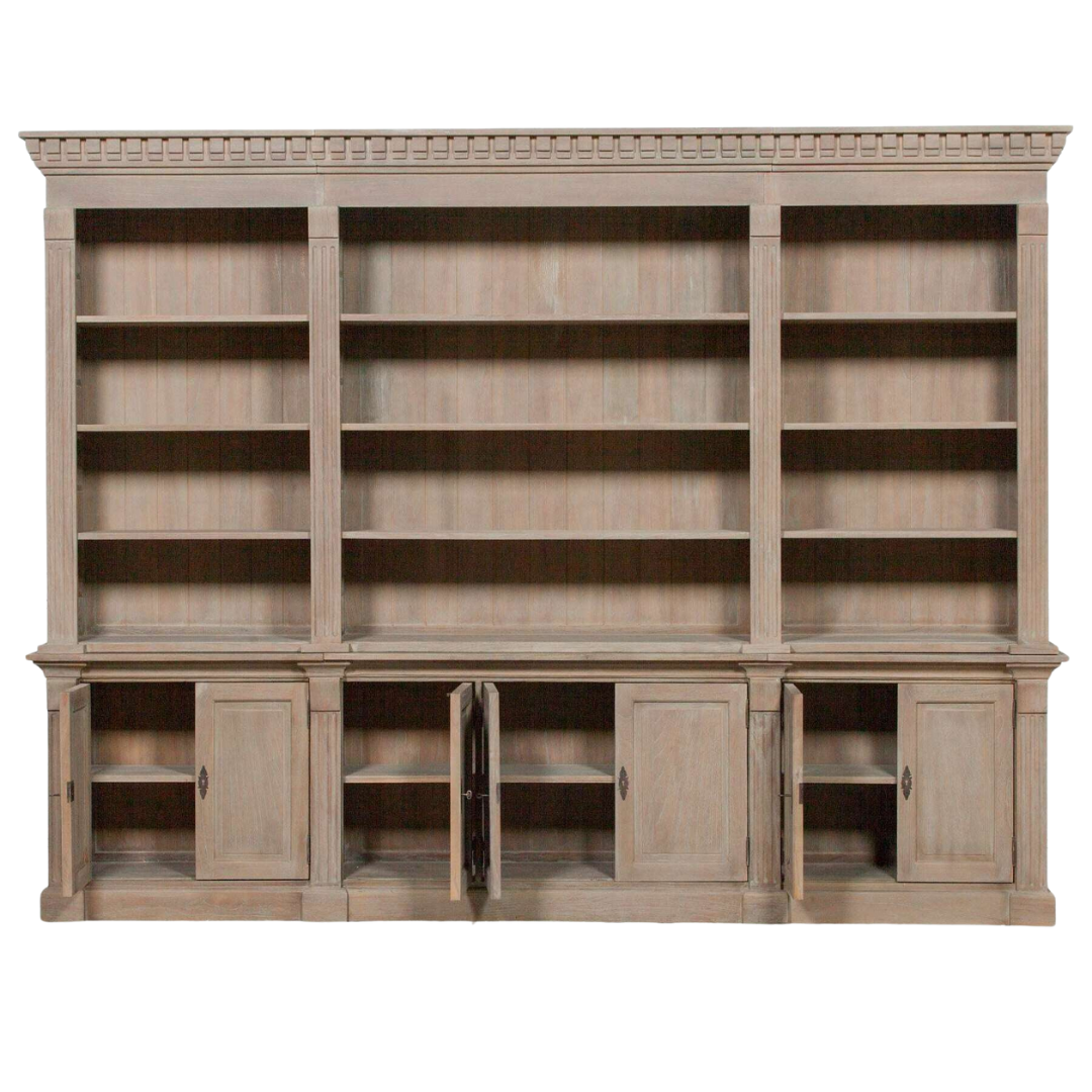 Arbouré Extra Large White Cedar Triple Bookcase