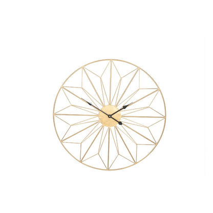 Metal Black or Gold Geo Design Round Wall Clock