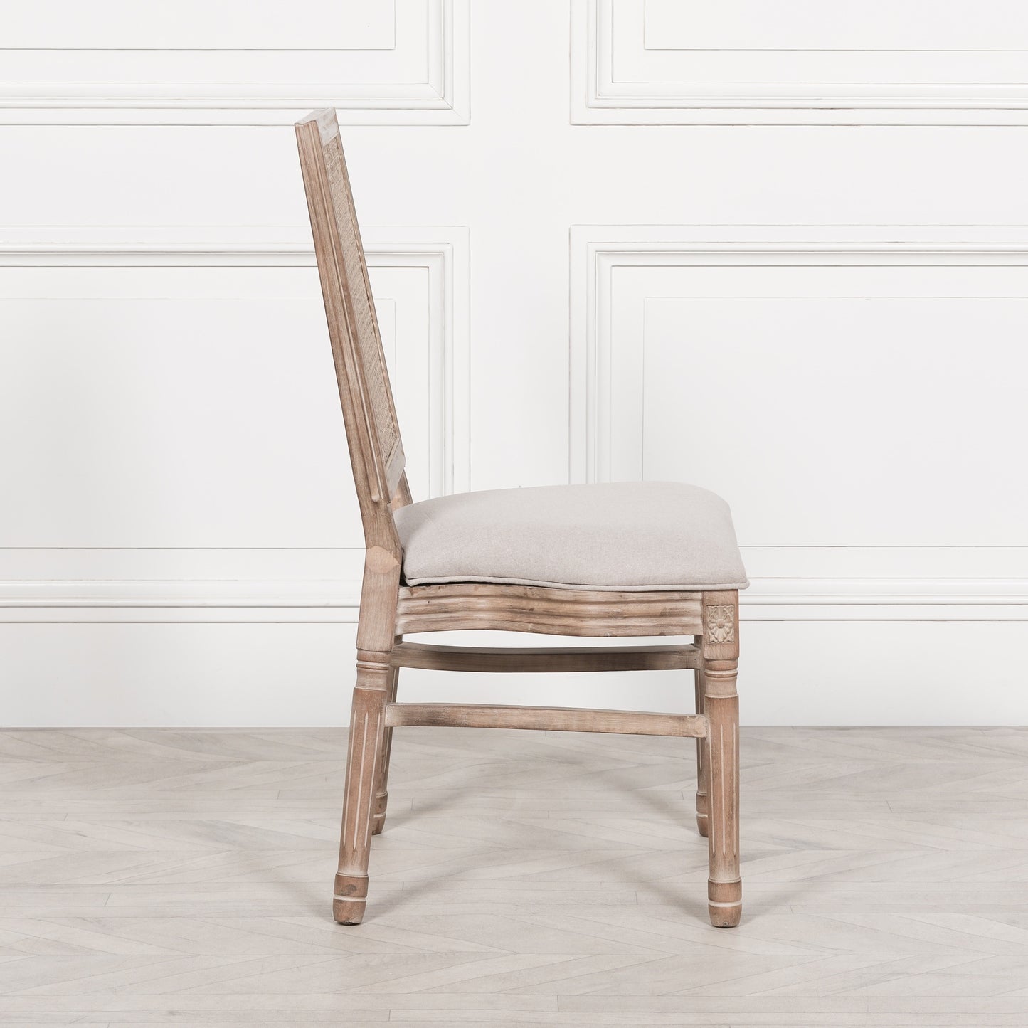 Louis Birch Wood Square Back Dining Chair