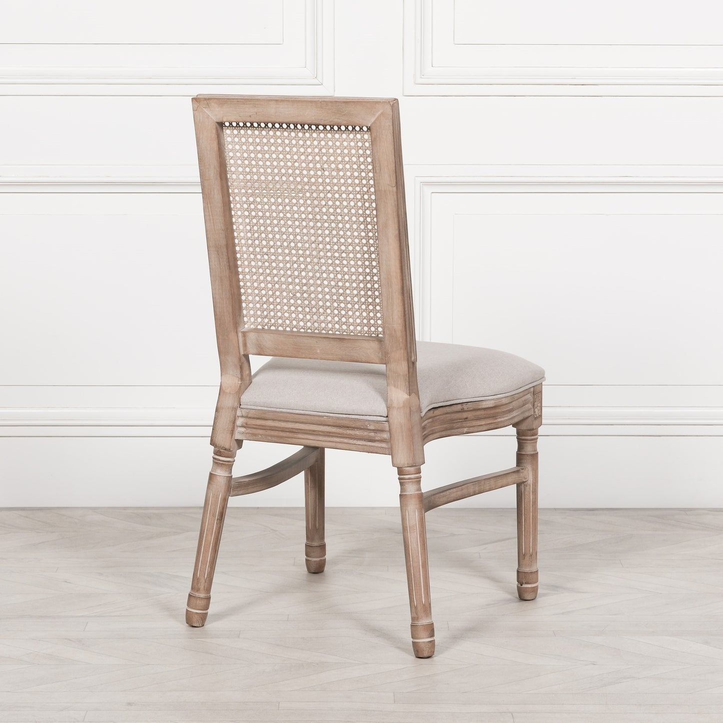 Louis Birch Wood Square Back Dining Chair