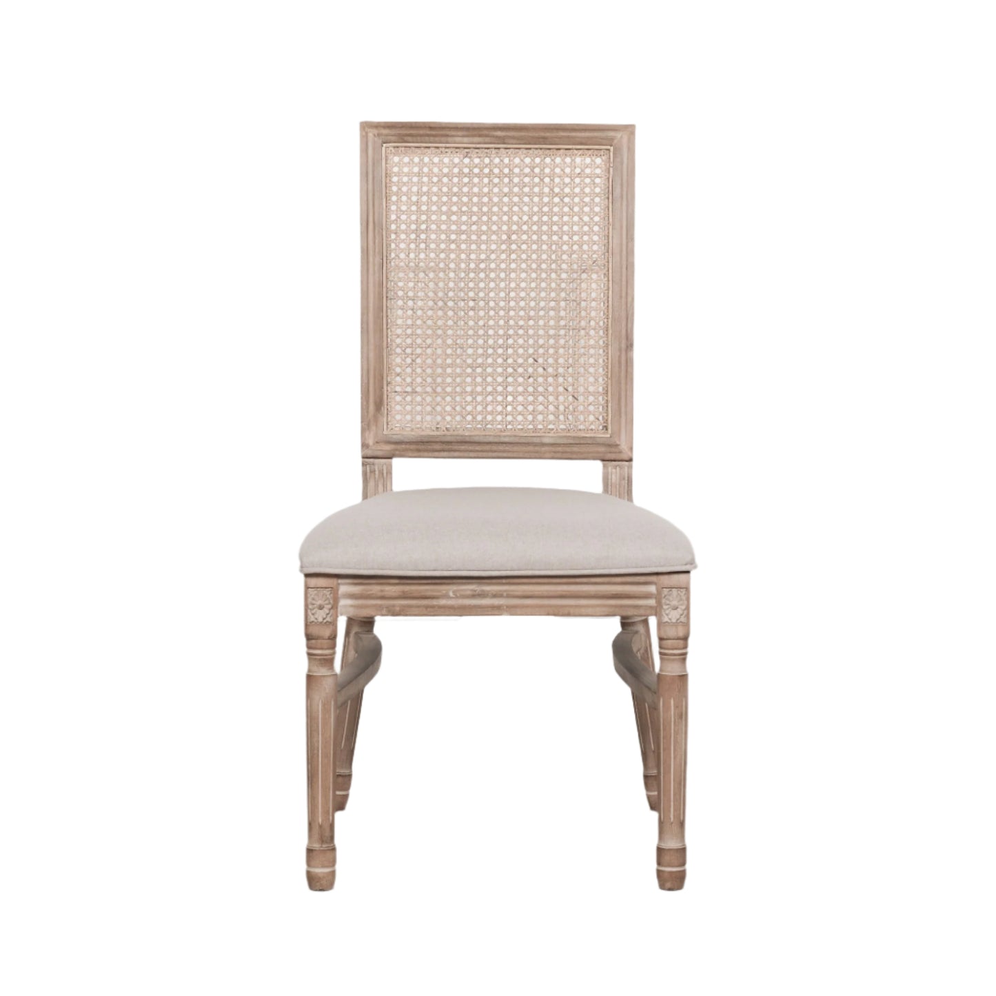 Louis Birch Wood Square Back Dining Chair