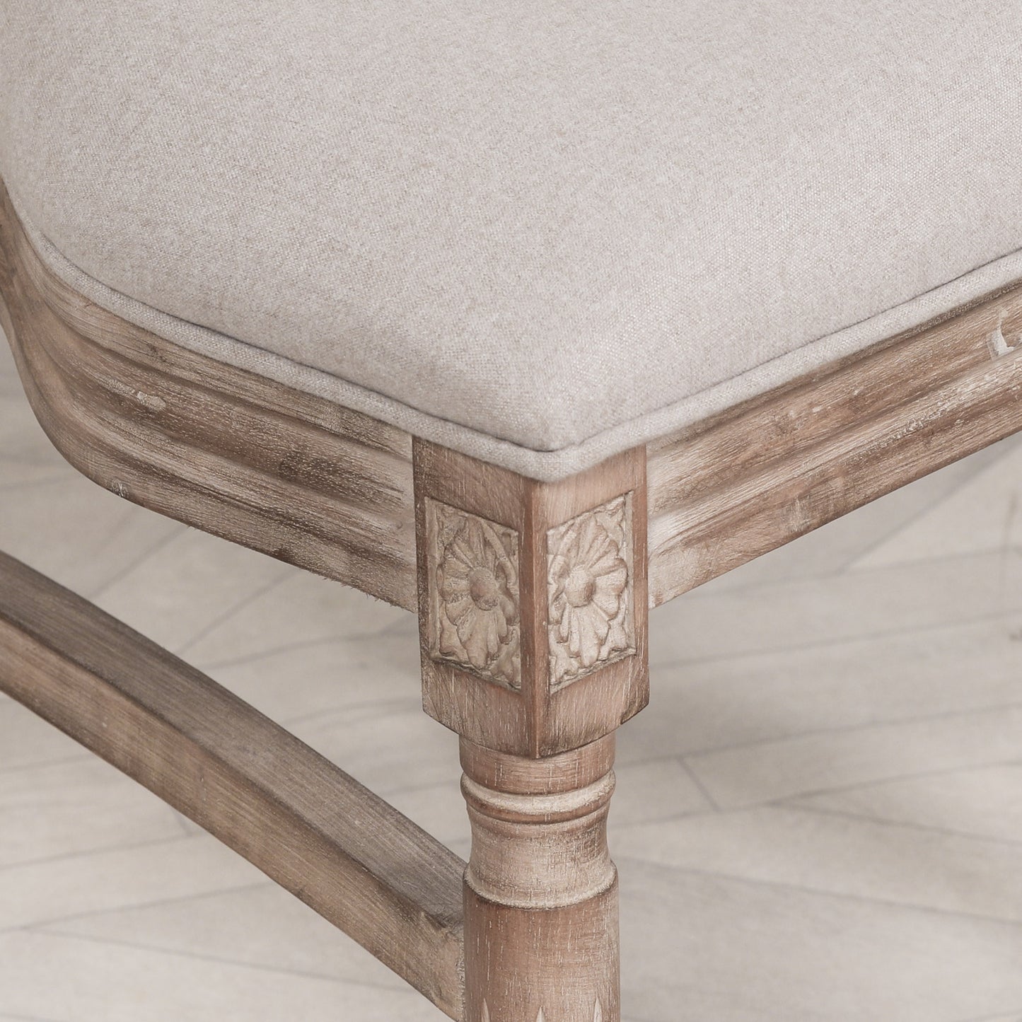 Louis Birch Wood Square Back Dining Chair