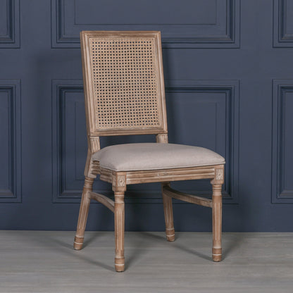 Louis Birch Wood Square Back Dining Chair