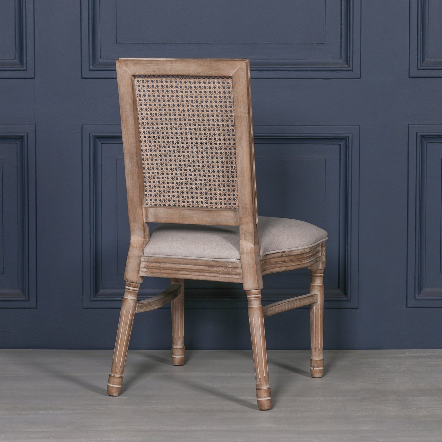 Louis Birch Wood Square Back Dining Chair
