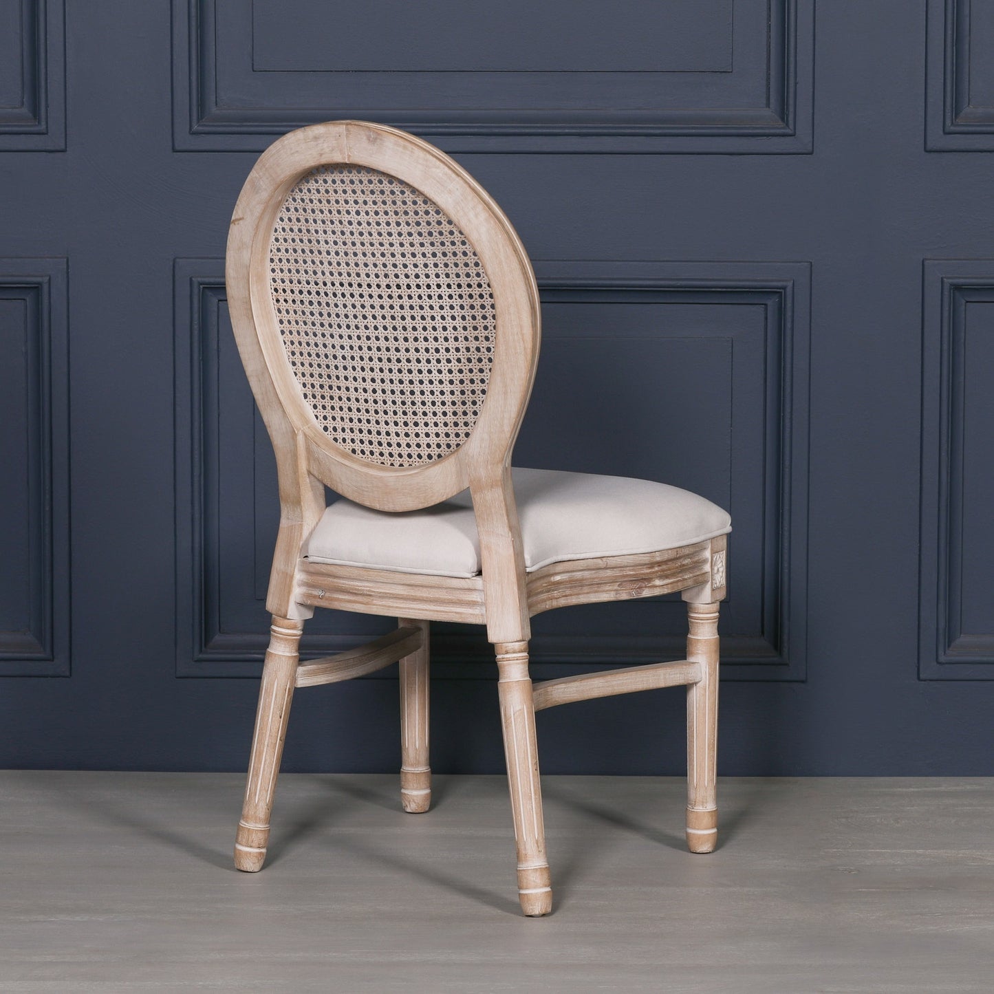 Louis Birch Wood Upholstered Dining Chair