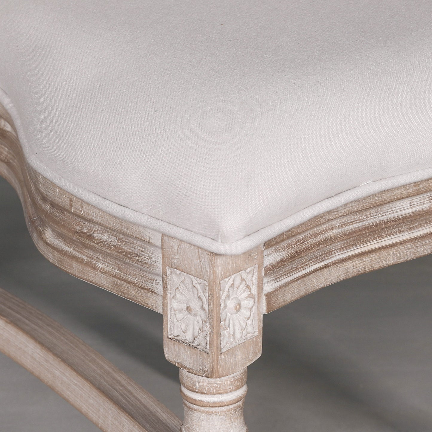 Louis Birch Wood Upholstered Dining Chair