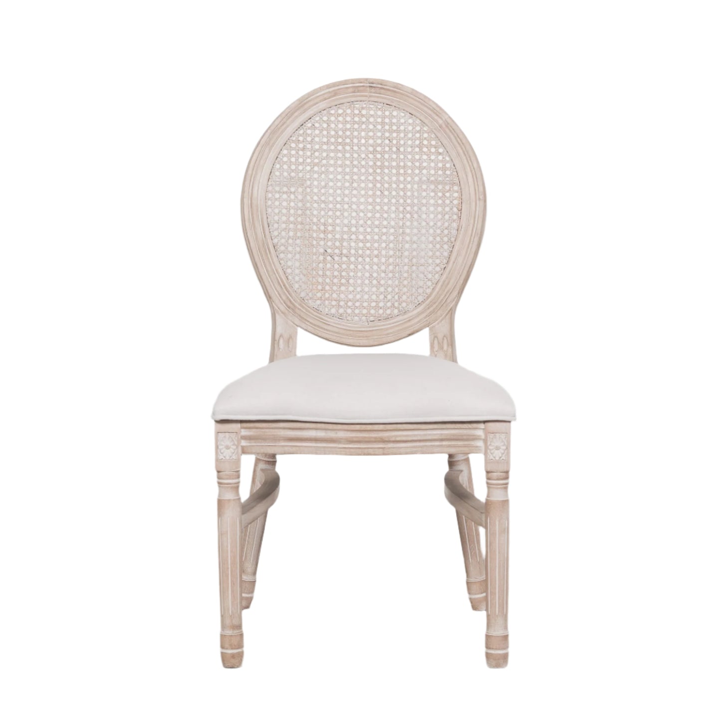 Louis Birch Wood Upholstered Dining Chair