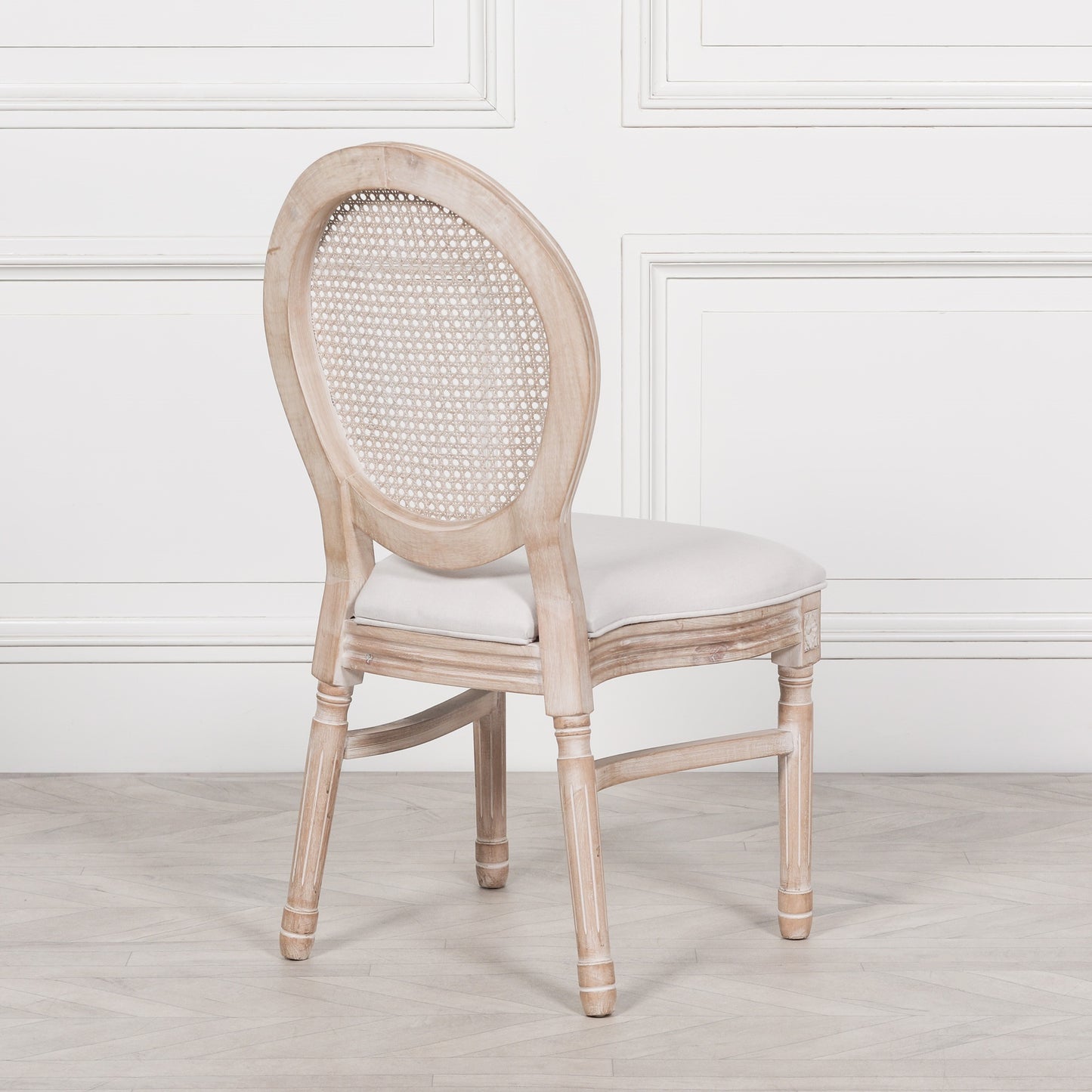 Louis Birch Wood Upholstered Dining Chair