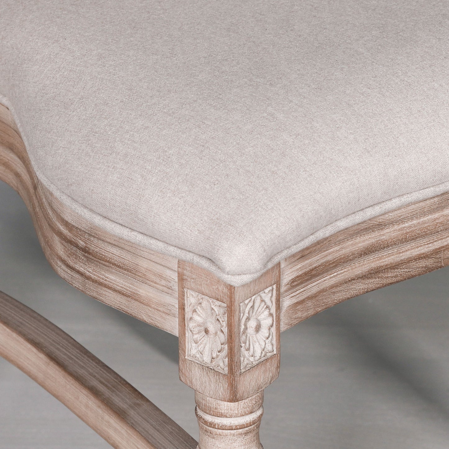 Louis Birch Wood Upholstered Dining Chair