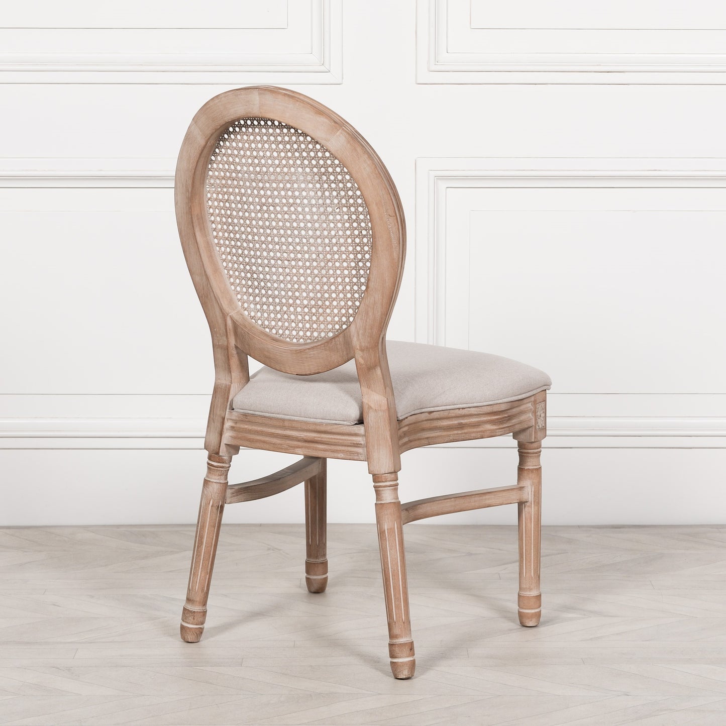 Louis Birch Wood Upholstered Dining Chair