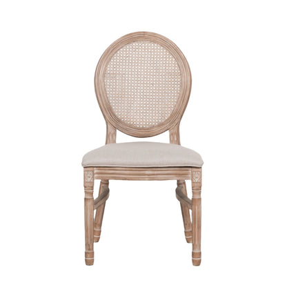 Louis Birch Wood Upholstered Dining Chair