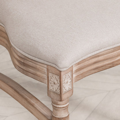 Louis Birch Wood Upholstered Dining Chair