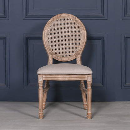 Louis Birch Wood Upholstered Dining Chair