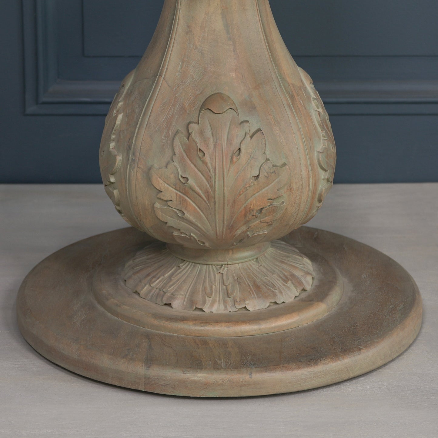 Acorn 150cm Round Rustic Washed Wood Dining Table