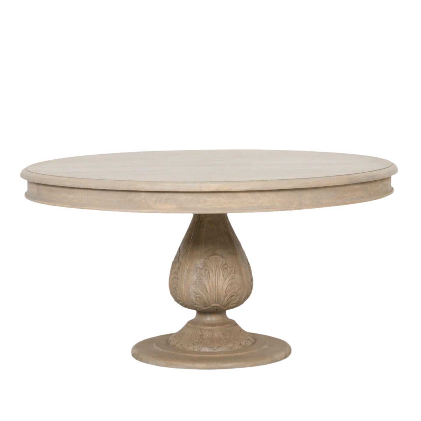 Acorn 150cm Rustic Light Wood Round Dining Table