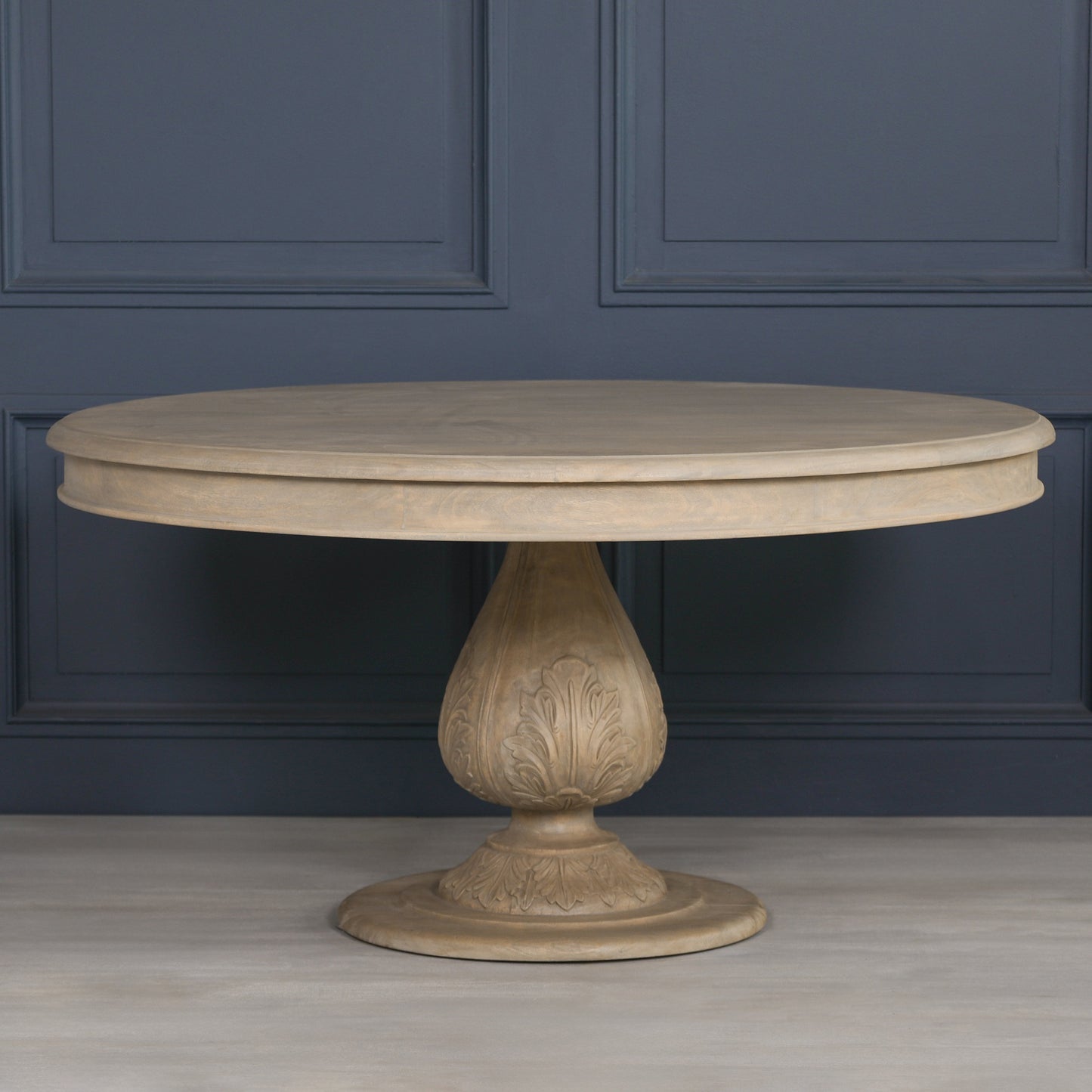 Acorn 150cm Rustic Light Wood Round Dining Table
