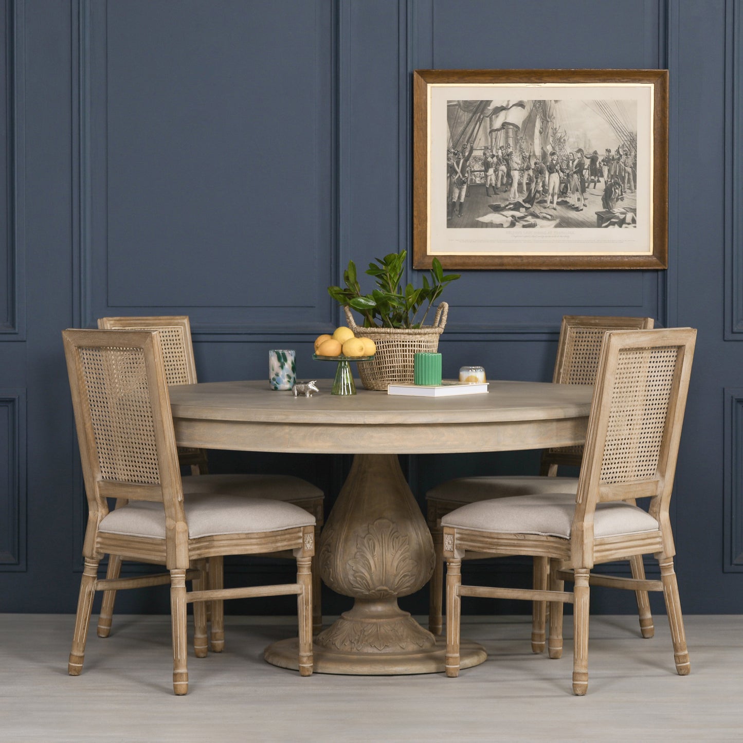 Acorn 150cm Rustic Light Wood Round Dining Table