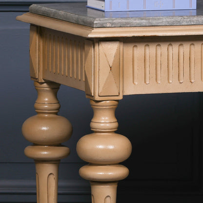 Arbouré Painted White Cedar Console Table with Stone Top