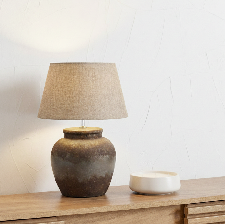 Castello Aged Stone Ceramic Table Lamp