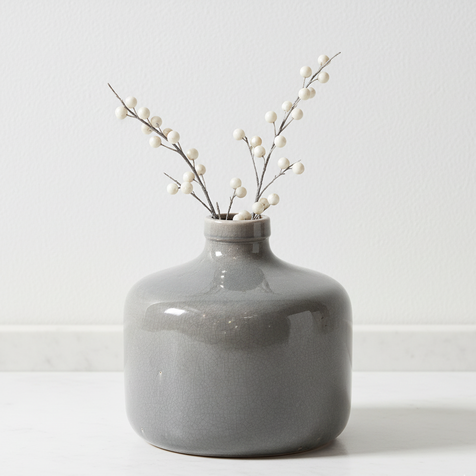 Garda Grey Glazed Chive Vase