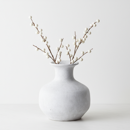 Darcy Squat Stone Vase