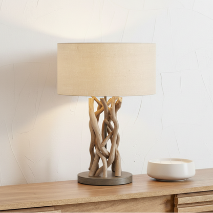 Derna Driftwood with Natural Jute Shade Table Lamp
